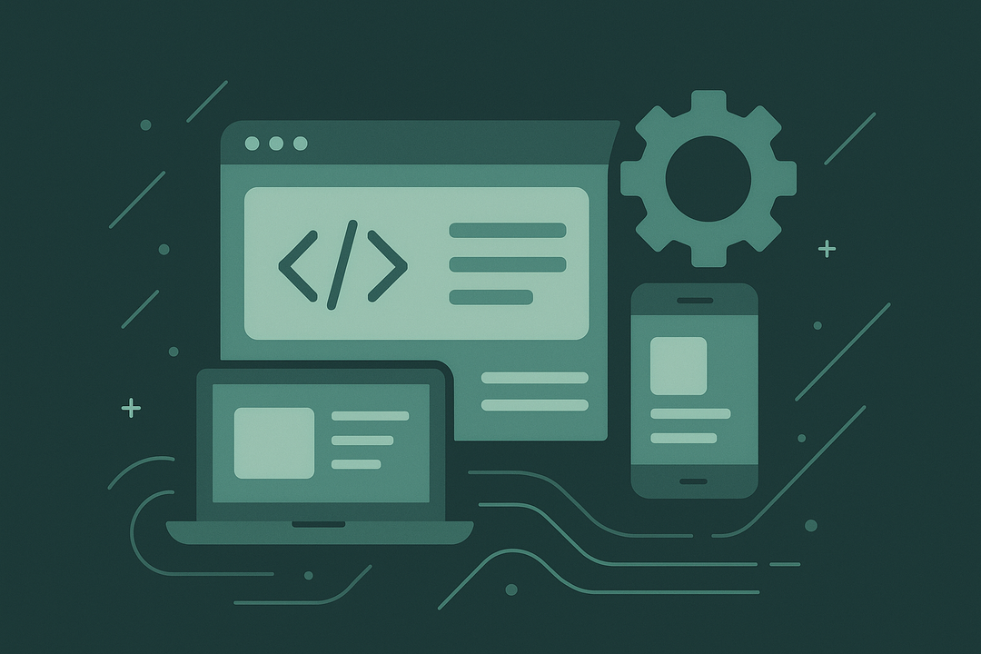 Tablet with drawing of a website on it.