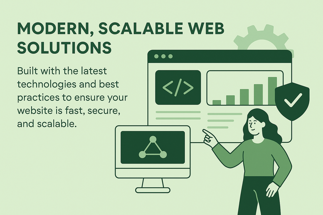 Modern, scalable web solutions - Built with the latest technologies and best practices to ensure your website is fast, secure, and scalable.